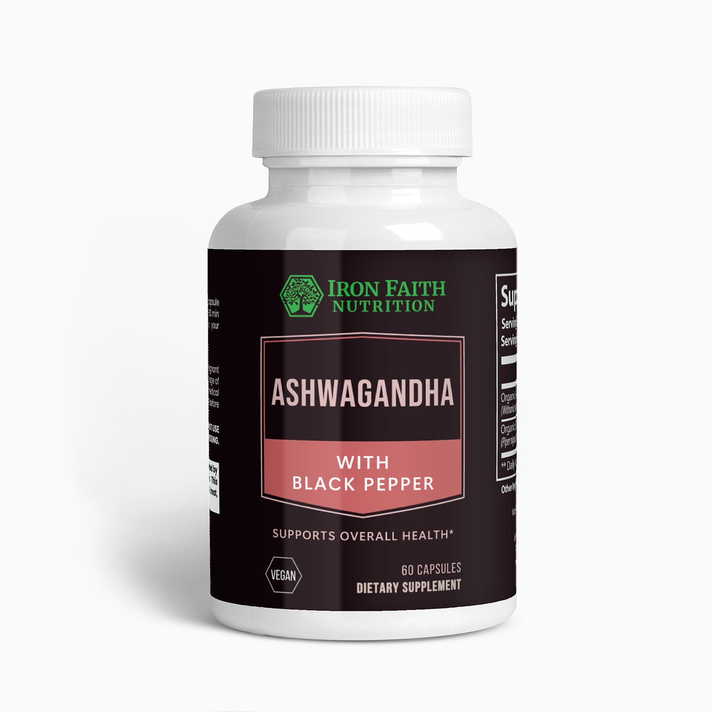 Ashwagandha — adaptogenic stress & calm support, 60 vegan capsules — Iron Faith Nutrition
