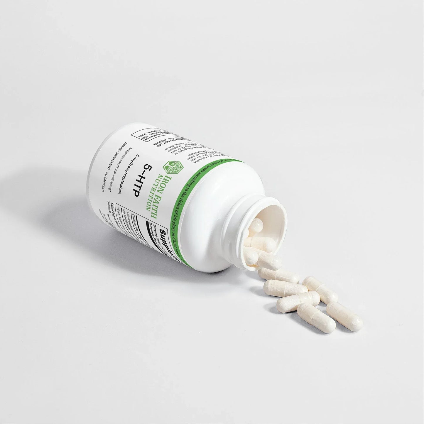 5-HTP 100 mg – Mood & Sleep Support | Serotonin Precursor from Griffonia | Non-GMO | 60 Capsules - Iron Faith Nutrition