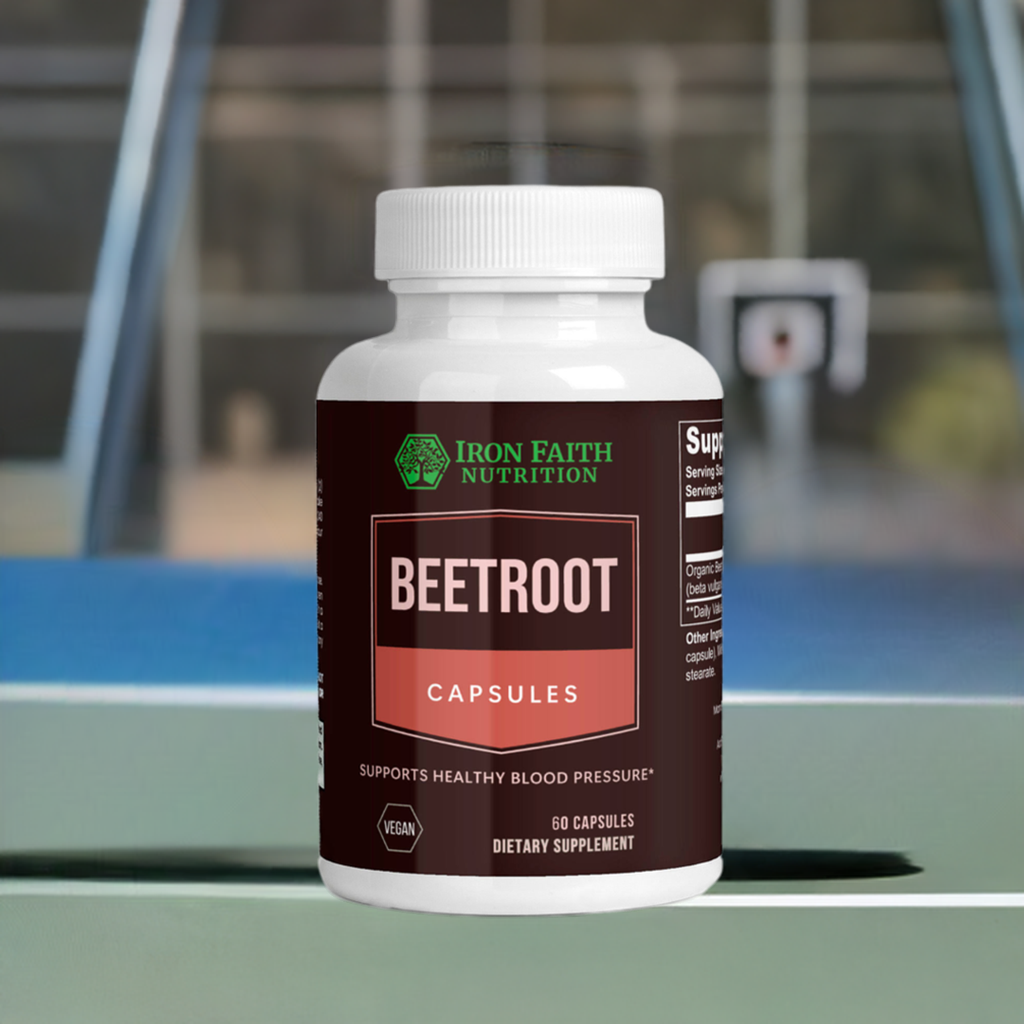 Beetroot capsules — natural nitrate support for nitric oxide, circulation & endurance — 60 caps — Iron Faith Nutrition