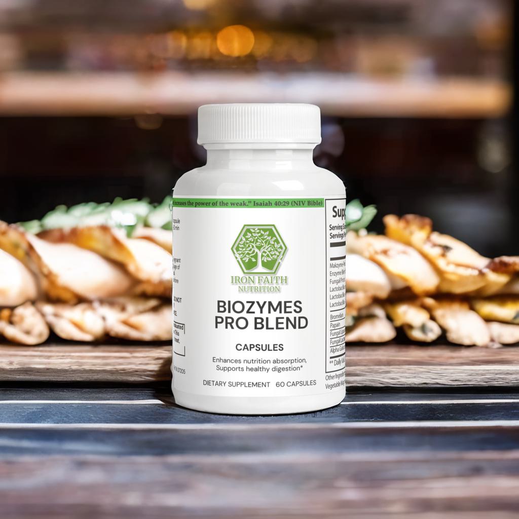 Enzyme–probiotic capsules to break down protein, carbs & fats