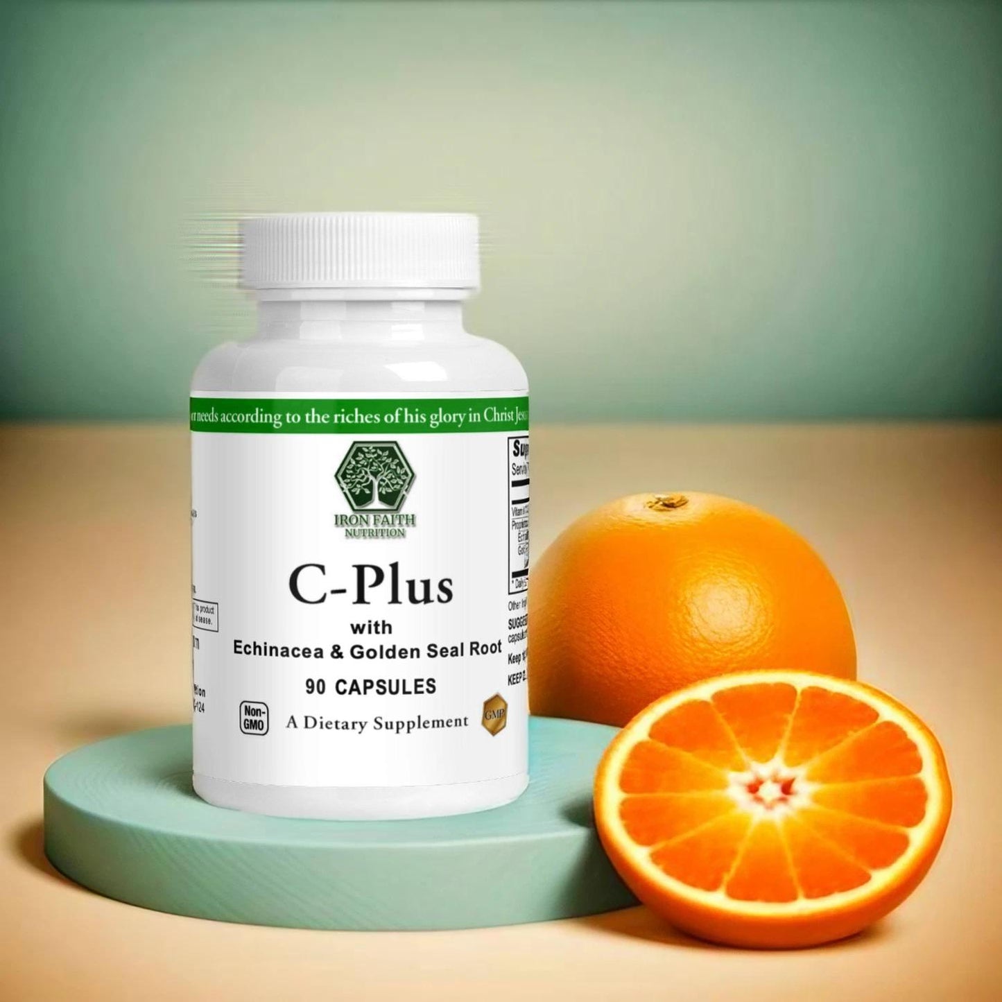 C Plus — Vitamin C with echinacea & goldenseal root for immune & seasonal balance — Iron Faith Nutrition