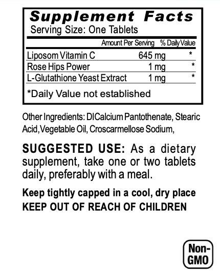 supplemental facts for Liposomal vitamin C with sunflower phospholipids — gentle, immune & collagen support