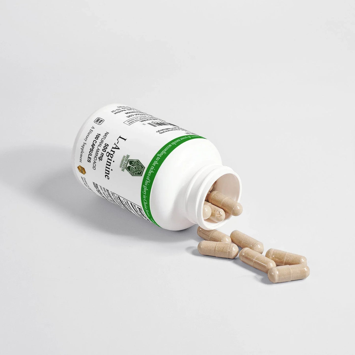 L-Arginine 500 mg — Nitric Oxide, Circulation & Endurance Support (100 Veg Caps) - Iron Faith Nutrition