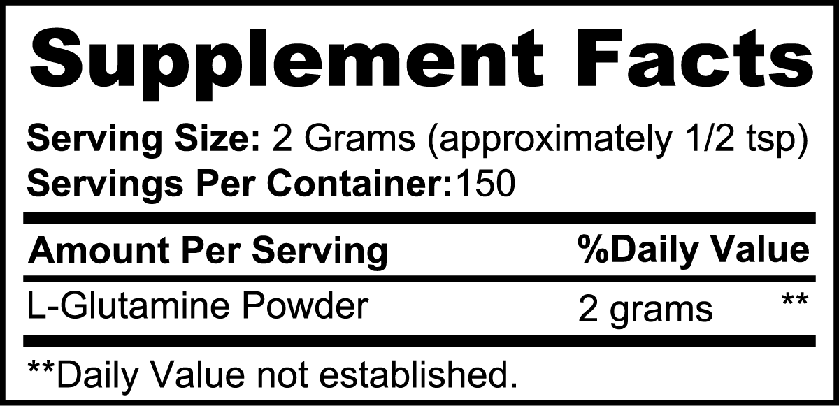 L-glutamina en polvo, 300 g