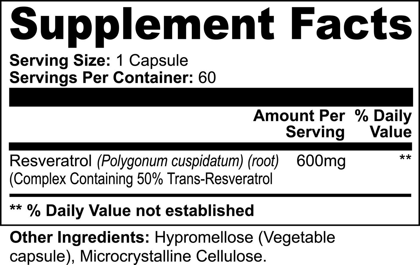 Resveratrol 600 mg