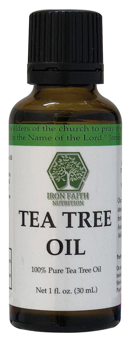 Tea Tree Oil — 100% pure Australian Melaleuca alternifolia essential oil — Iron Faith Nutrition