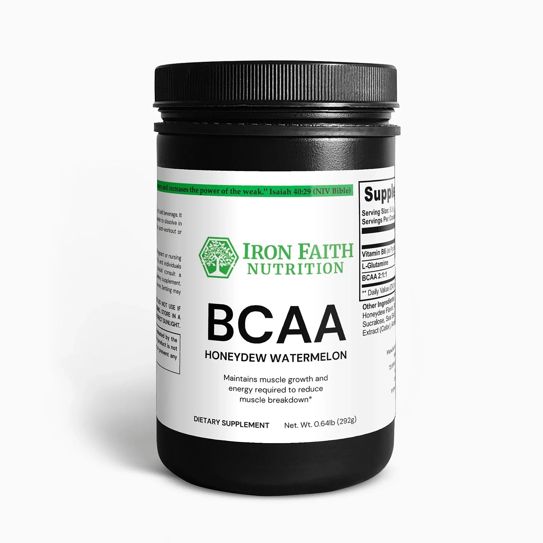 Honeydew Watermelon BCAA Post-Workout Powder - Recovery & Muscle Support - Iron Faith Nutrition