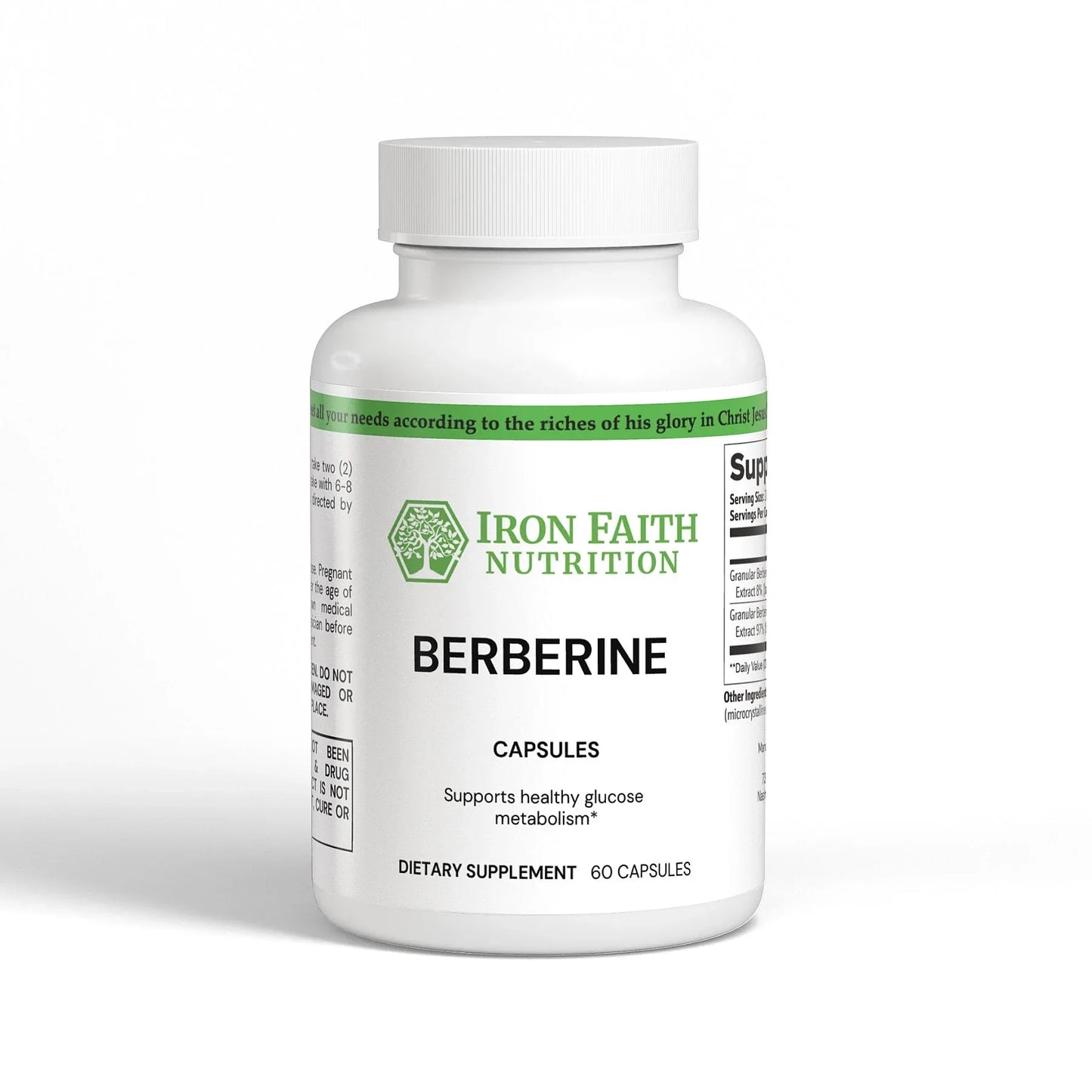 Berberine — Metabolic, Glucose & Gut‑Microbiome Support - Iron Faith Nutrition