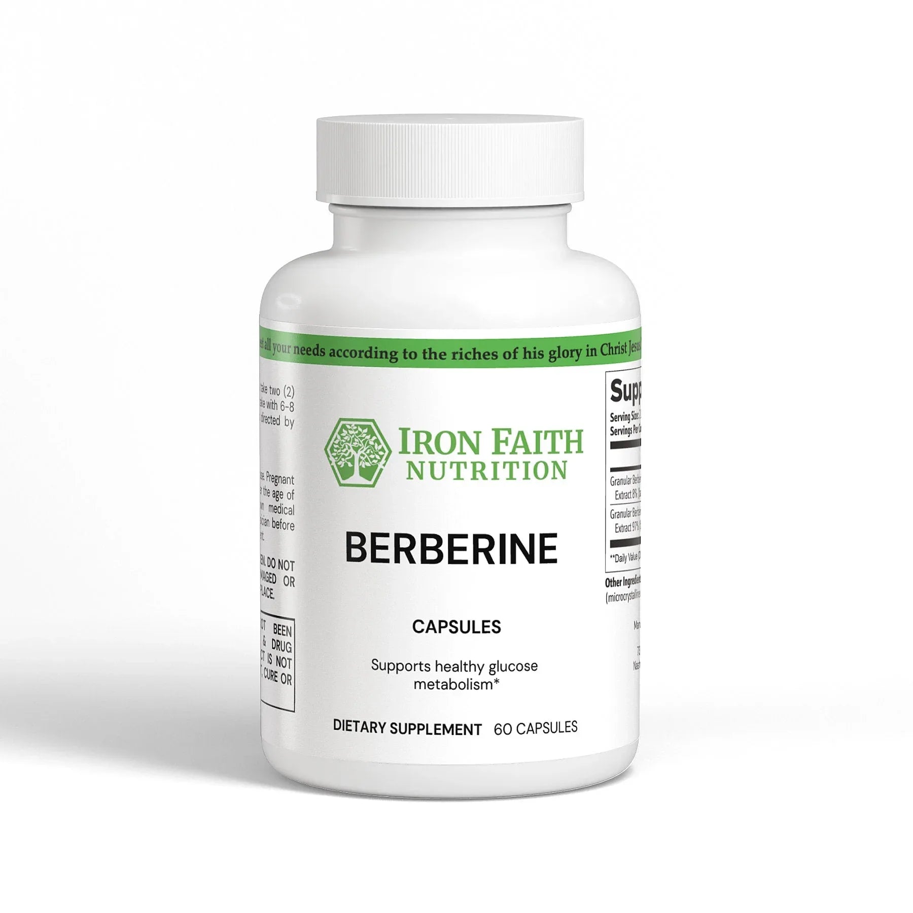 Berberine — Metabolic, Glucose & Gut‑Microbiome Support - Iron Faith Nutrition
