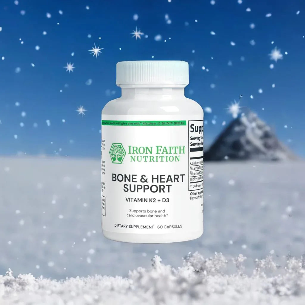 Bone & Heart Support D3 & K2 — Calcium Direction & Cardiovascular Balance - Iron Faith Nutrition