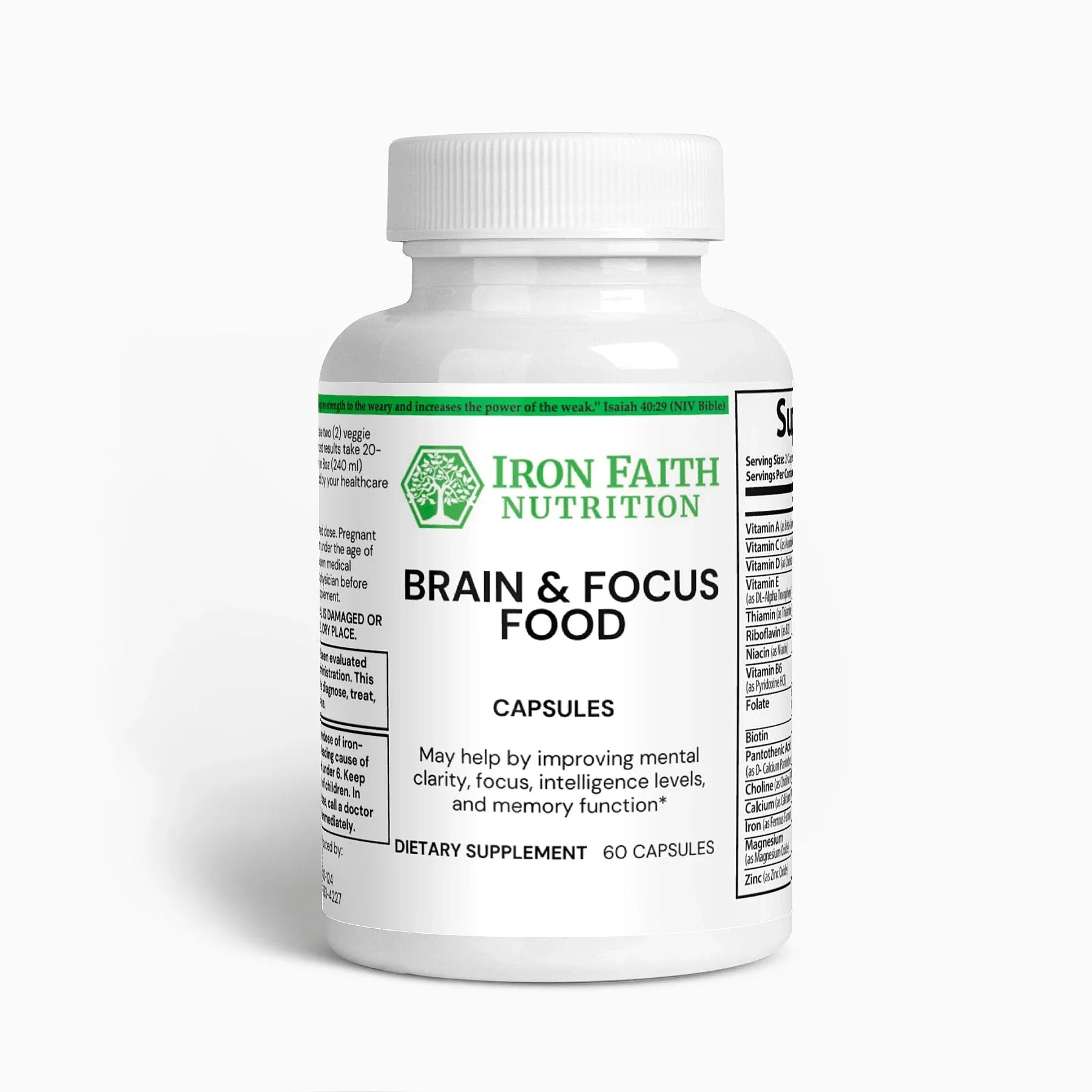 Brain & Focus Food — Clarity, Memory & Smooth Daytime Energy - Iron Faith Nutrition