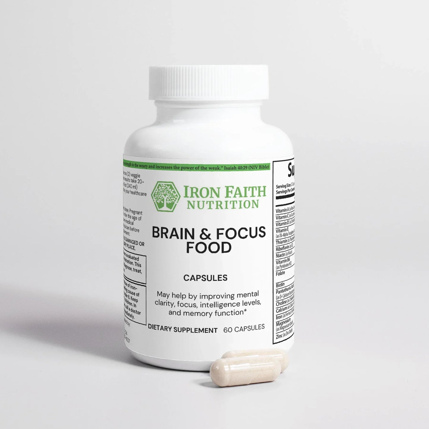 Brain & Focus Food — Clarity, Memory & Smooth Daytime Energy - Iron Faith Nutrition