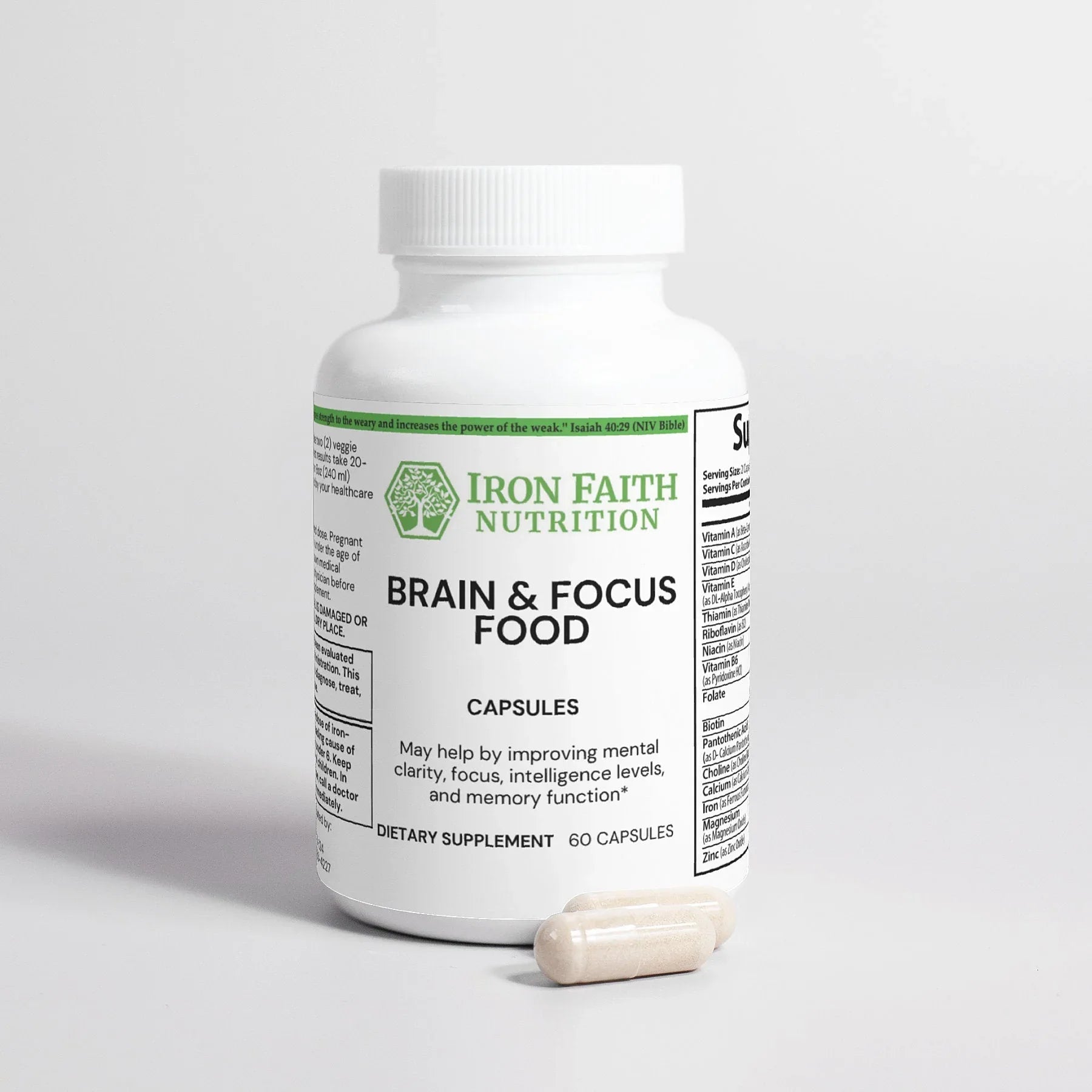 Brain & Focus Food — Clarity, Memory & Smooth Daytime Energy - Iron Faith Nutrition