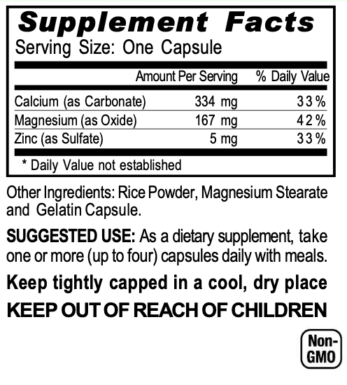 Cal-Mag-Zinc — Daily Bone, Muscle & Immune Balance (Foundational Mineral Trio) - Iron Faith Nutrition