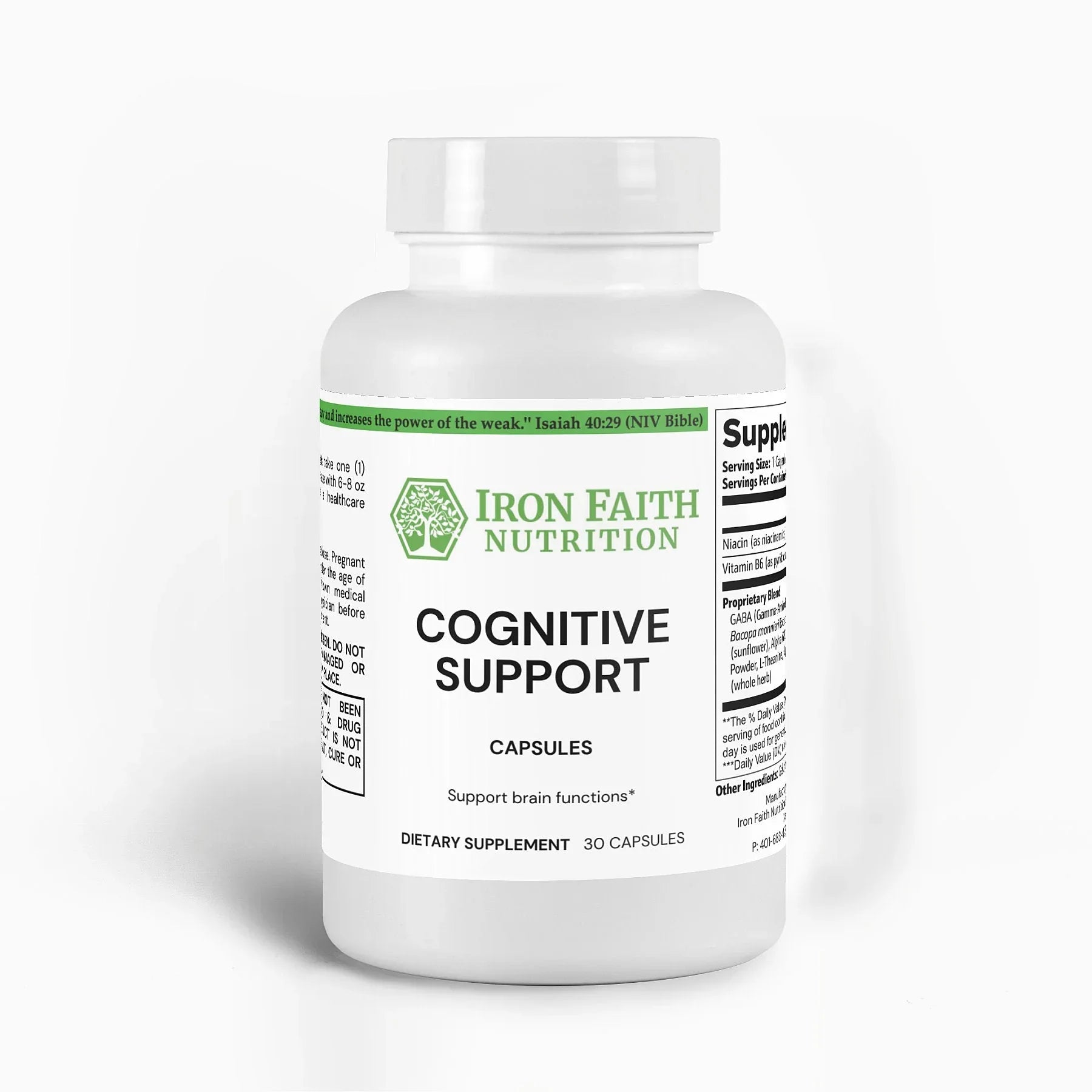 Cognitive Support — Focus, Memory & Calm Clarity (60 Caps) - Iron Faith Nutrition
