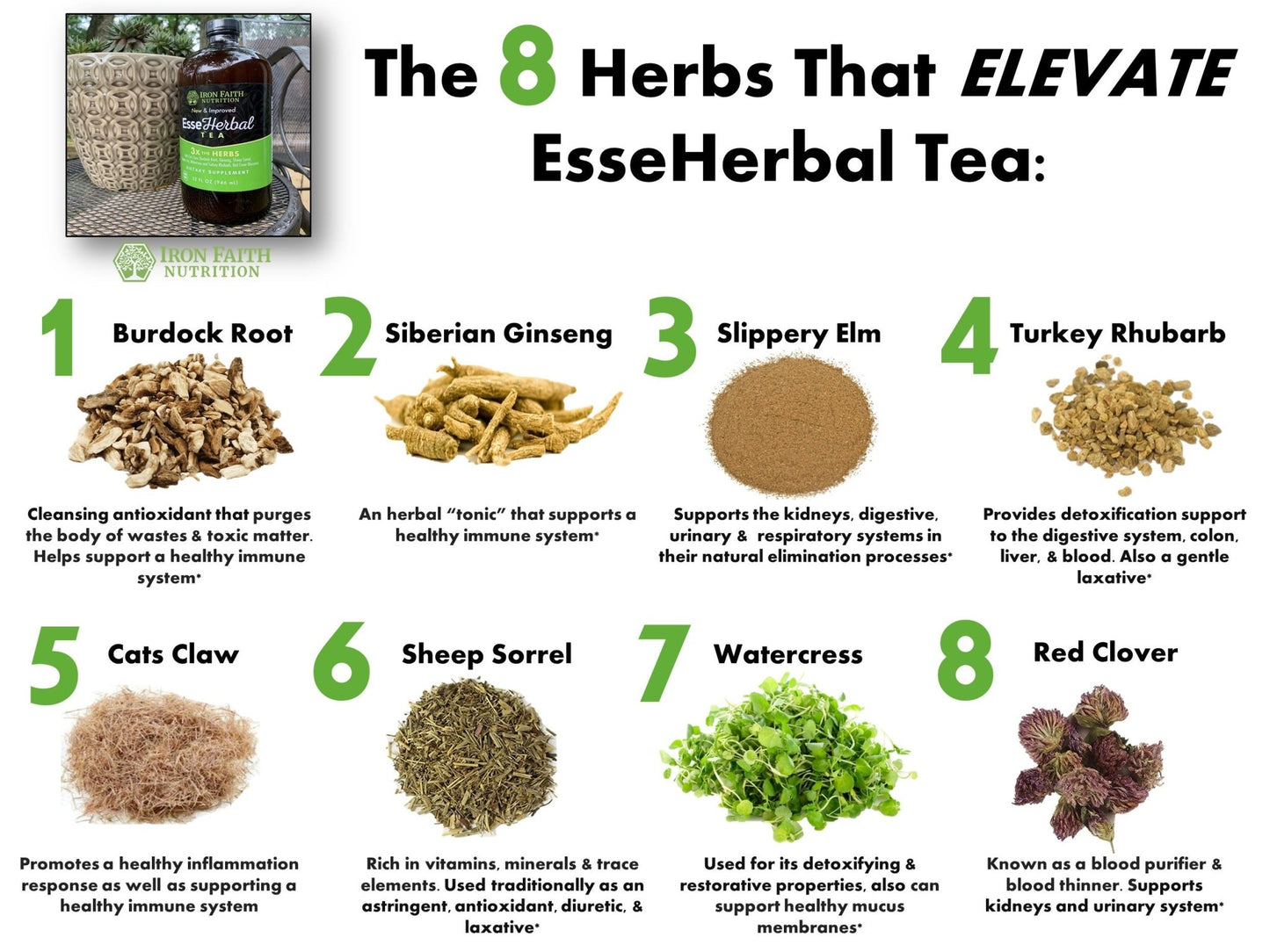 EsseHerbal Tea® Botanical Detox & Herbal Support – Buy 4 or Buy 6 Bottles & Save | Free Shipping - Iron Faith Nutrition