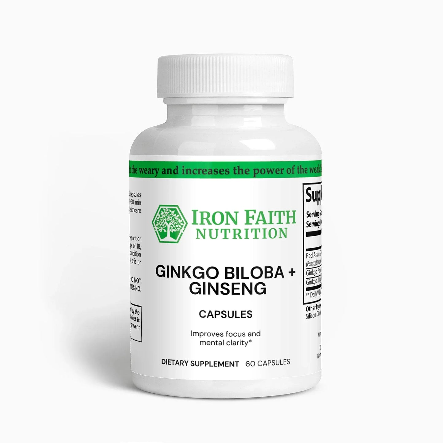 Ginkgo Biloba + Ginseng — Focus, Circulation & Steady Energy - Iron Faith Nutrition