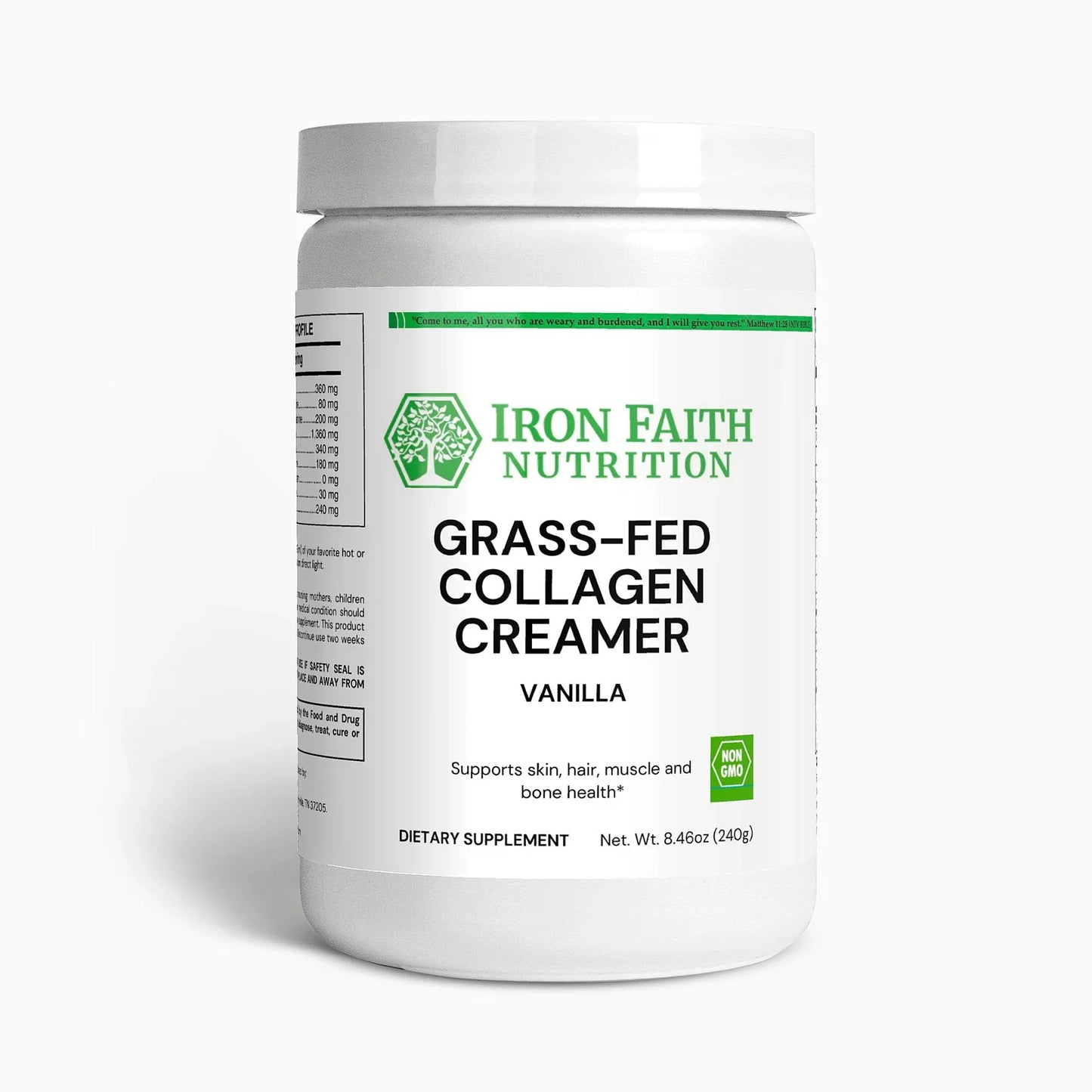 Grass-Fed Collagen Creamer - Vanilla - Iron Faith Nutrition