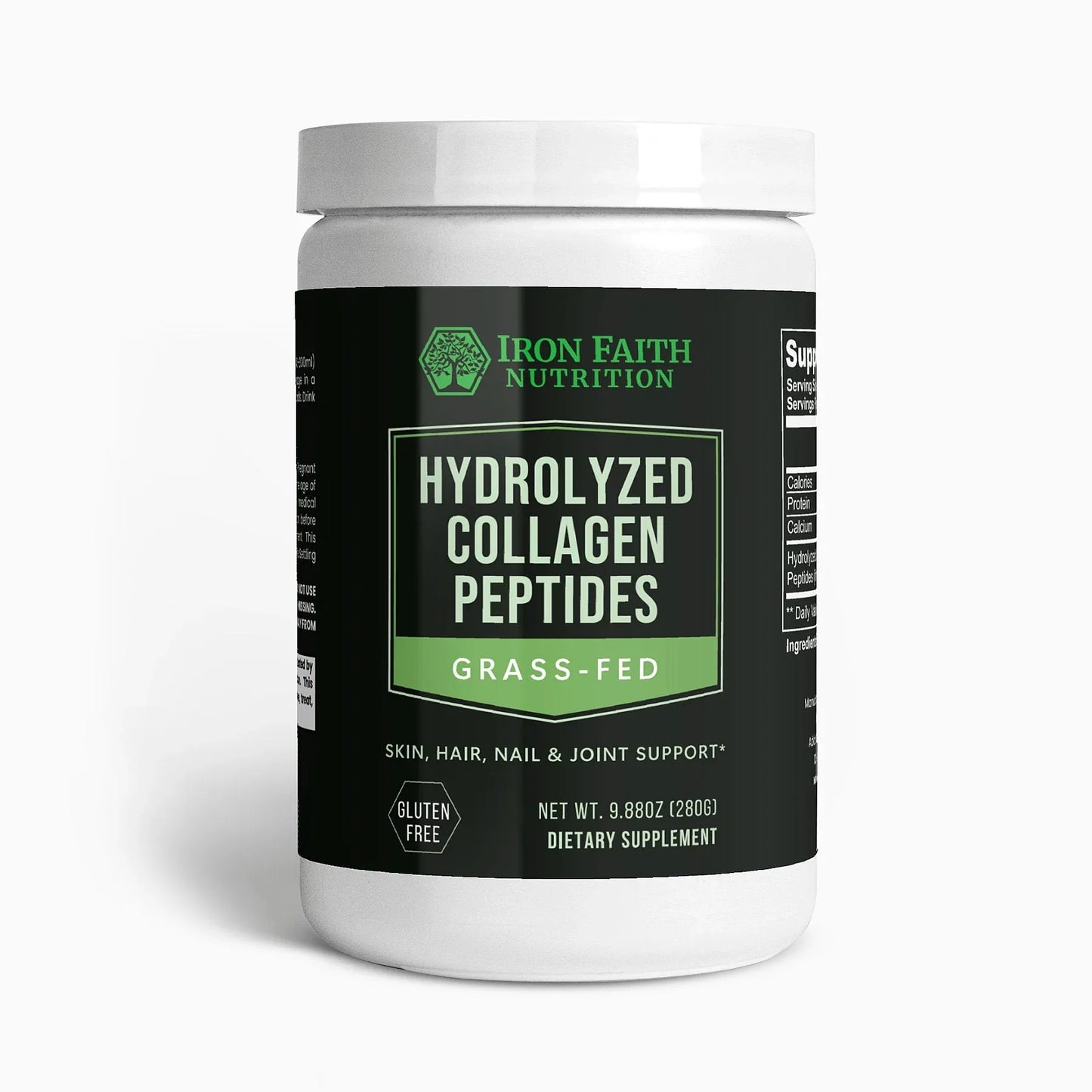 Grass-Fed Hydrolyzed Collagen Peptides — Skin, Hair, Nails & Joint Support (Unflavored) - Iron Faith Nutrition