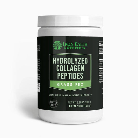 Grass-Fed Hydrolyzed Collagen Peptides — Skin, Hair, Nails & Joint Support (Unflavored) - Iron Faith Nutrition