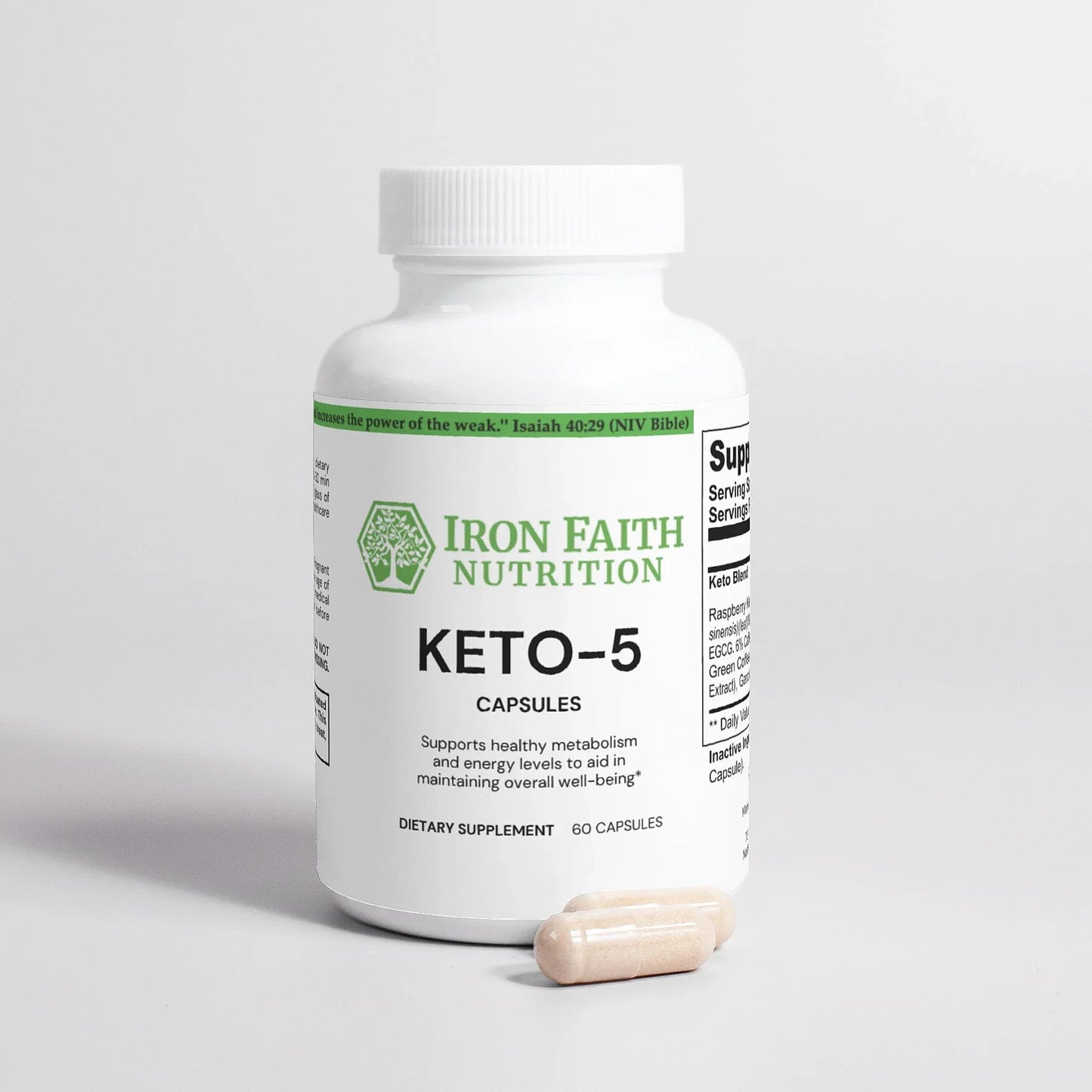Keto-5 – Ketogenic Support for Energy, Metabolism & Mental Focus - Iron Faith Nutrition