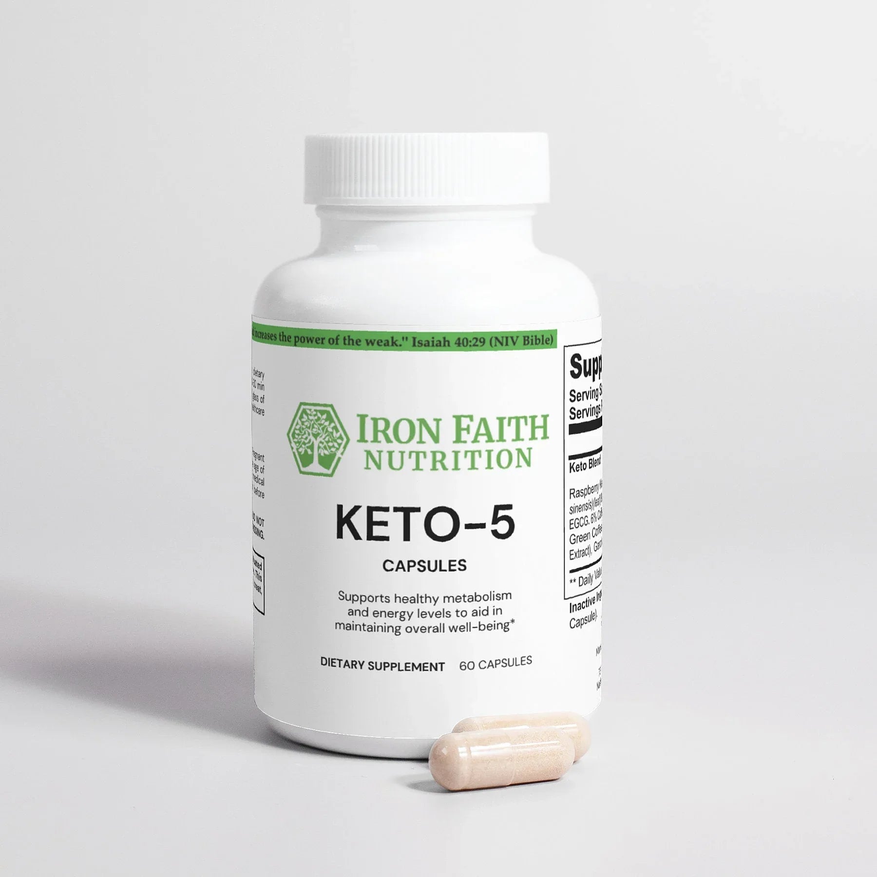 Keto-5 – Ketogenic Support for Energy, Metabolism & Mental Focus - Iron Faith Nutrition