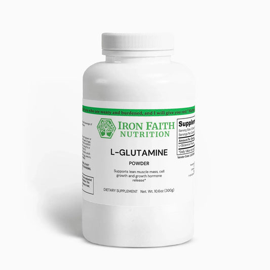 L-Glutamine Powder — 300 g (Unflavored) - Iron Faith Nutrition