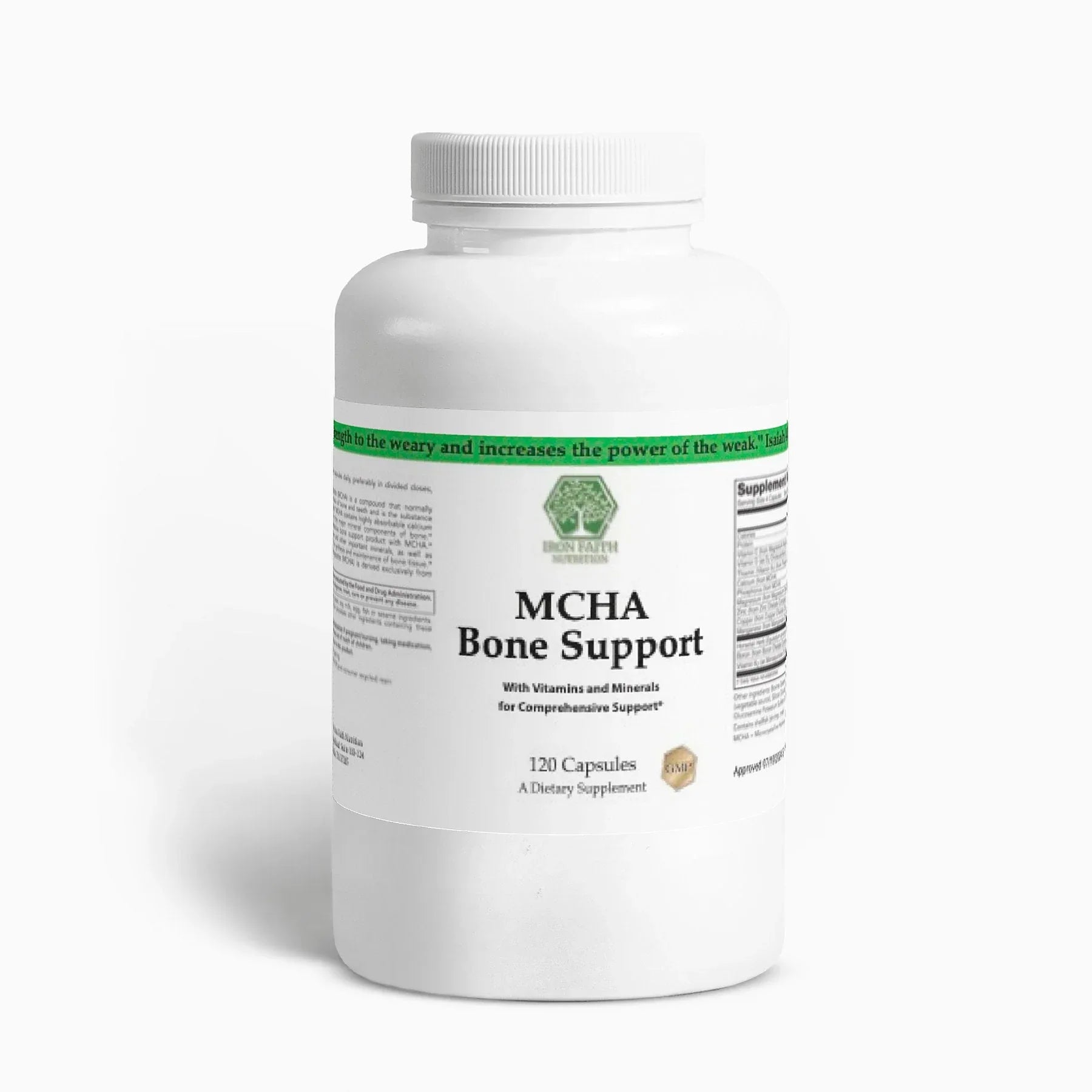 MCHA Bone Support – Microcrystalline Hydroxyapatite for Bone Strength & Joint Structure - Iron Faith Nutrition
