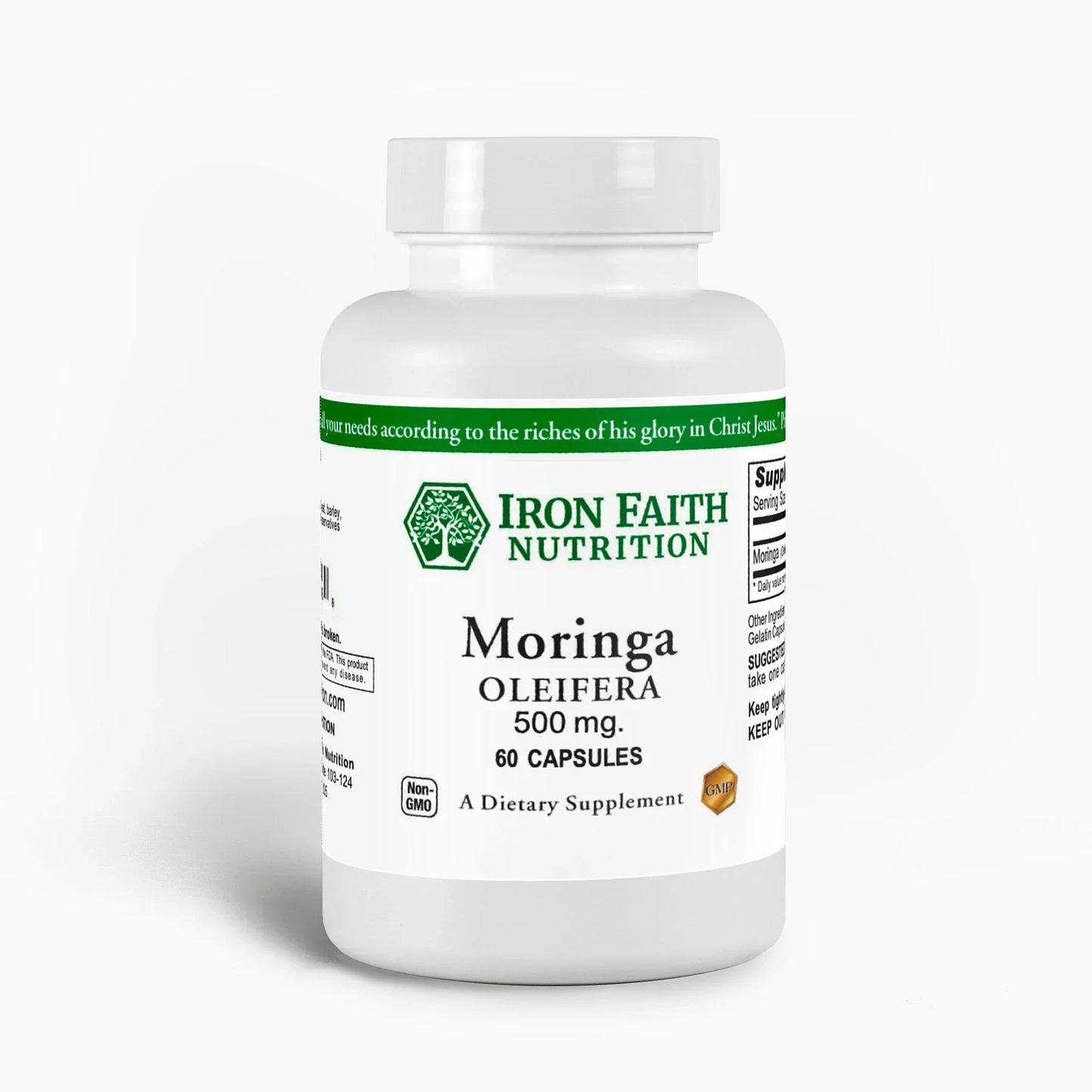Organic Moringa - Boost Health Benefits with Plant-Based Nutrition! - Iron Faith Nutrition