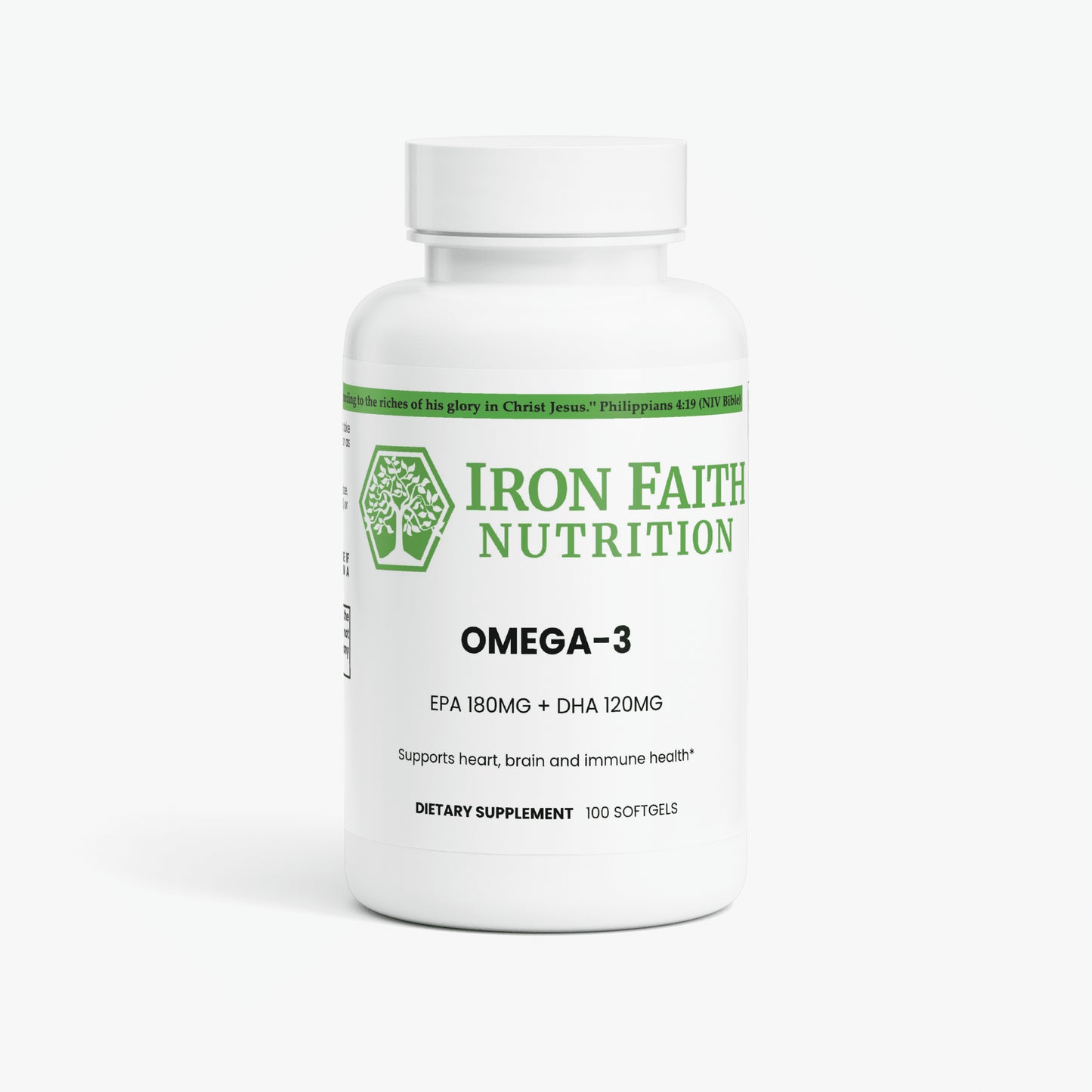 Omega-3 EPA 180mg + DHA 120mg - Iron Faith Nutrition