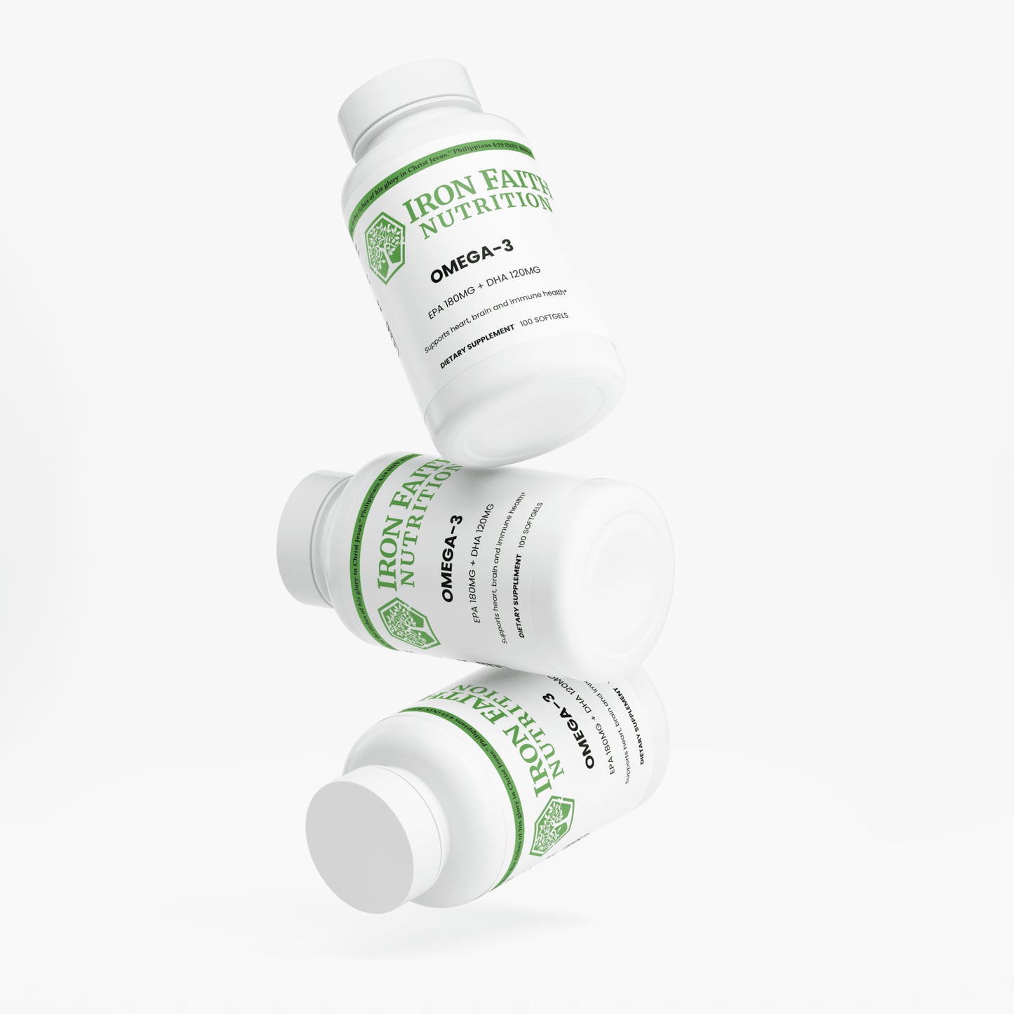 Omega-3 EPA 180mg + DHA 120mg - Iron Faith Nutrition