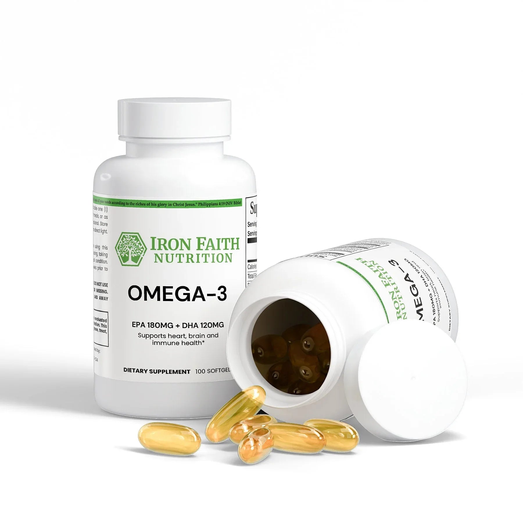 Omega-3 Fish Oil – EPA & DHA for Heart, Brain & Inflammation Balance - Iron Faith Nutrition