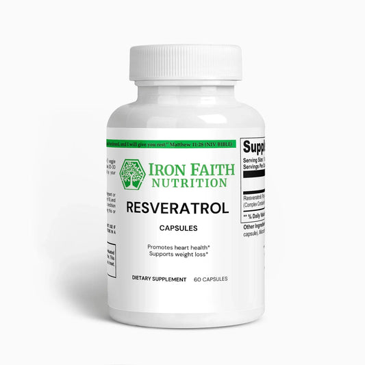 600mg Resveratrol - Antioxidant for Healthy Aging - Iron Faith Nutrition