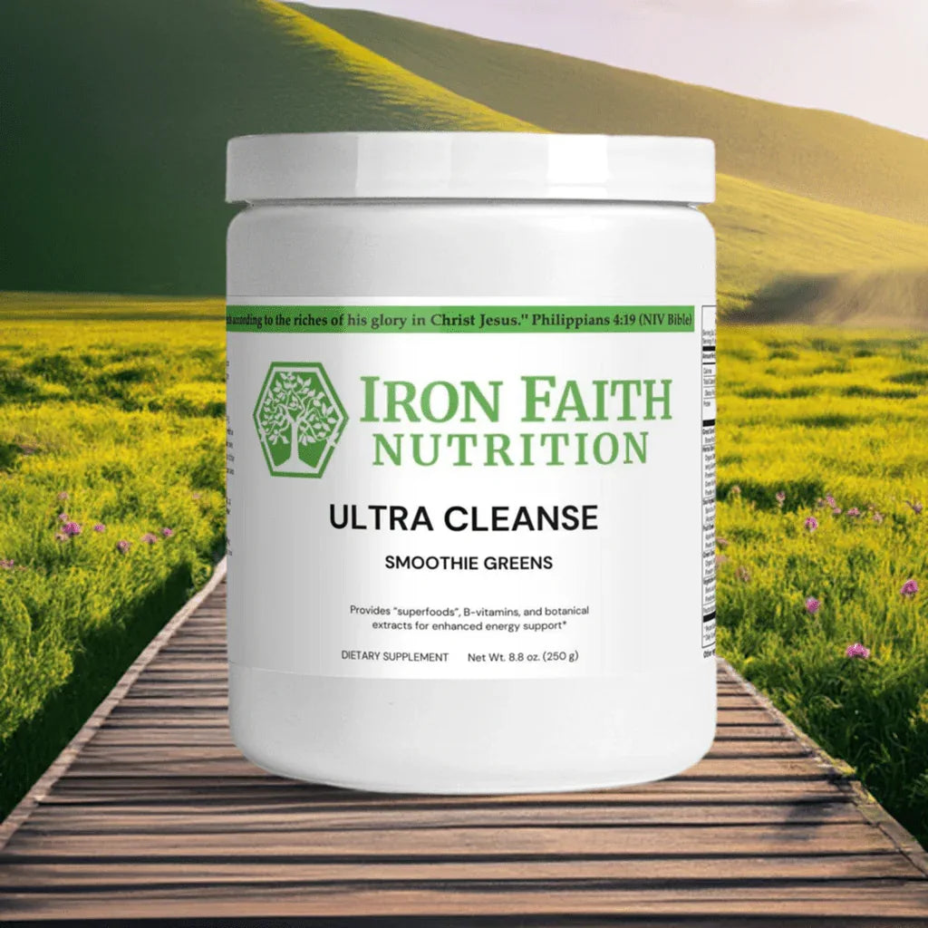 Ultra Cleanse Smoothie Greens — Organic Grasses + Superfoods (250 g) - Iron Faith Nutrition