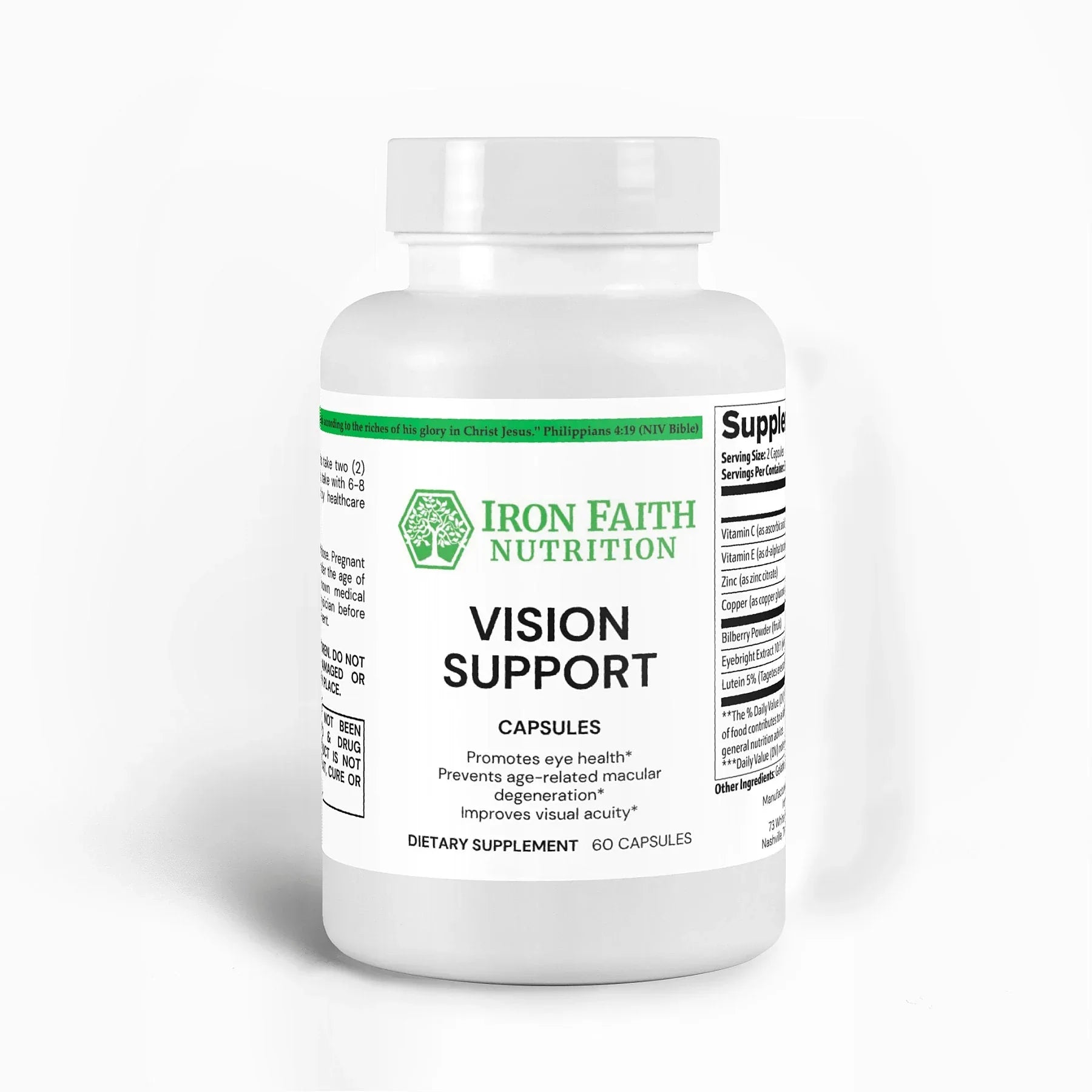 Vision Support — Lutein for Daily Visual Comfort (60 Caps) - Iron Faith Nutrition