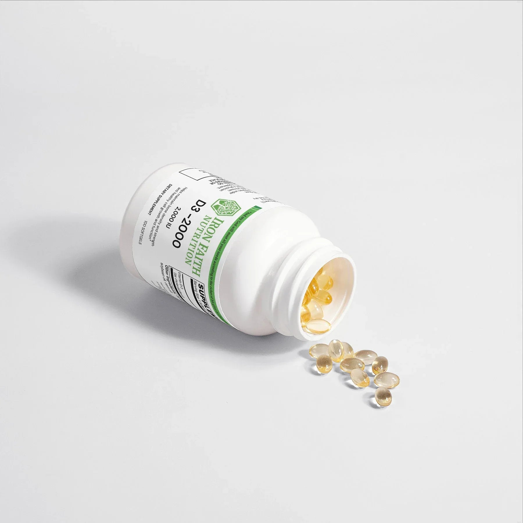 Vitamin D3 2,000 IU (50 mcg) – Immune, Bone & Muscle Support - Iron Faith Nutrition